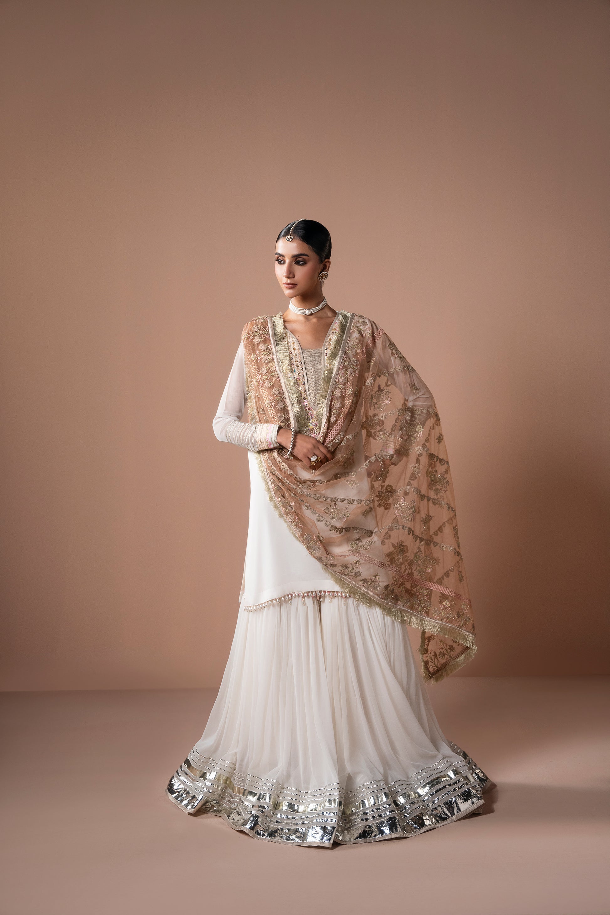 Gulnaz Gharara 3 piece Pakistani designer gharara outfit by Huma Bajwa