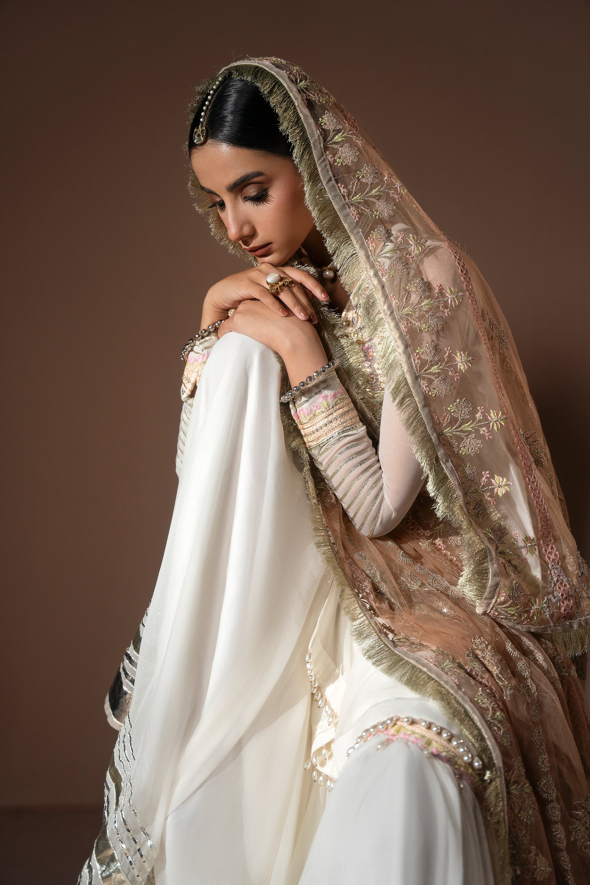 Gulnaz premium Pakistani gharara 3 piece ethnic ensemble