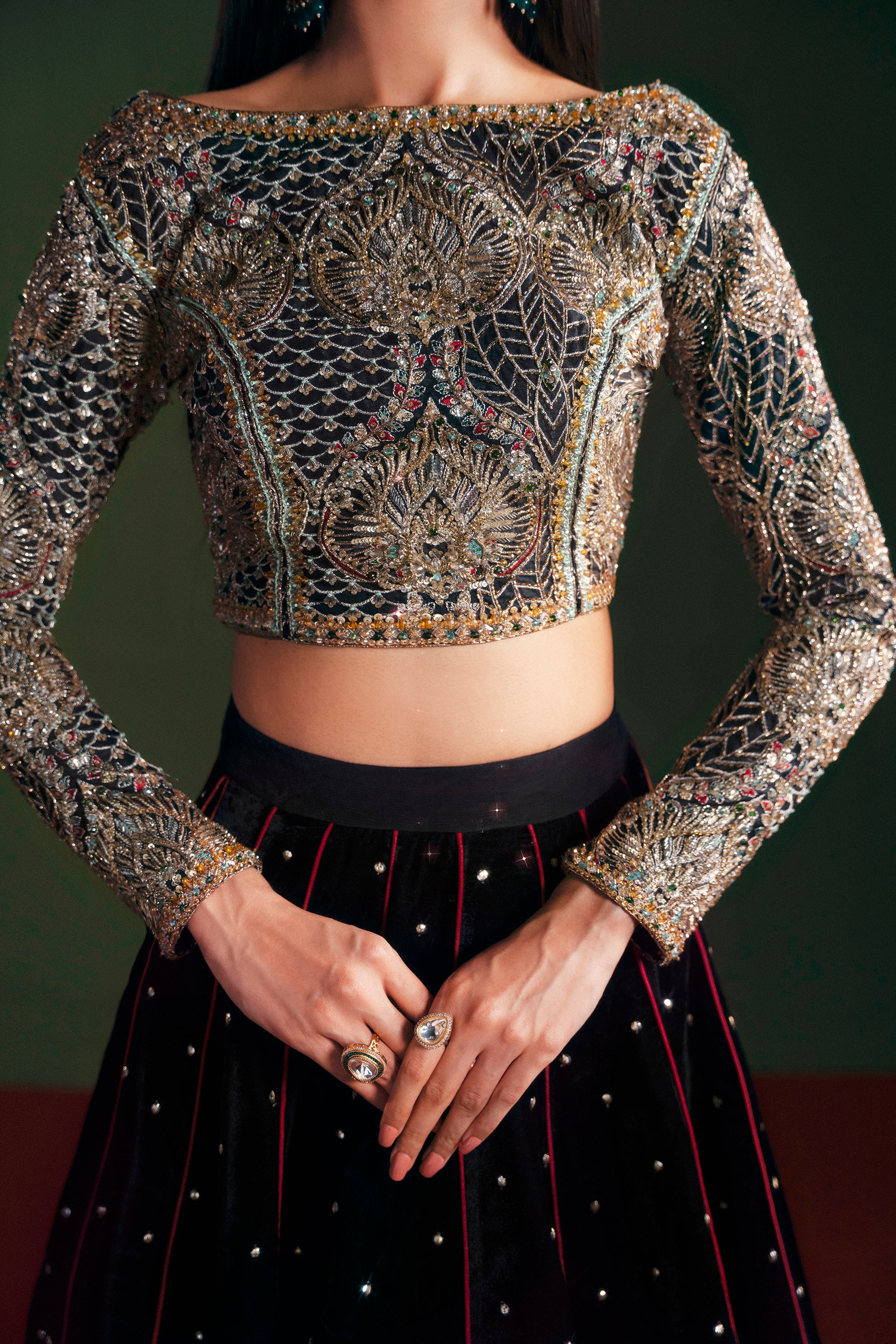 Lehnga Choli 2 Piece Huma Bajwa luxury Pakistani lehenga choli outfit