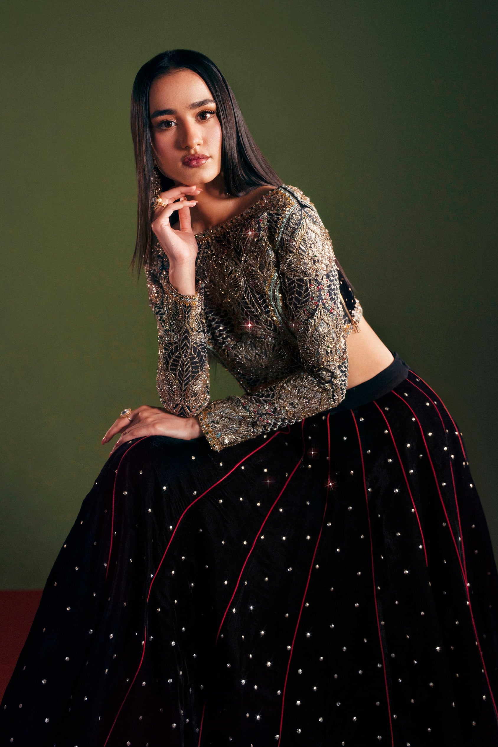 Lehnga Choli 2 Piece by Huma Bajwa Pakistani designer lehenga choli suit