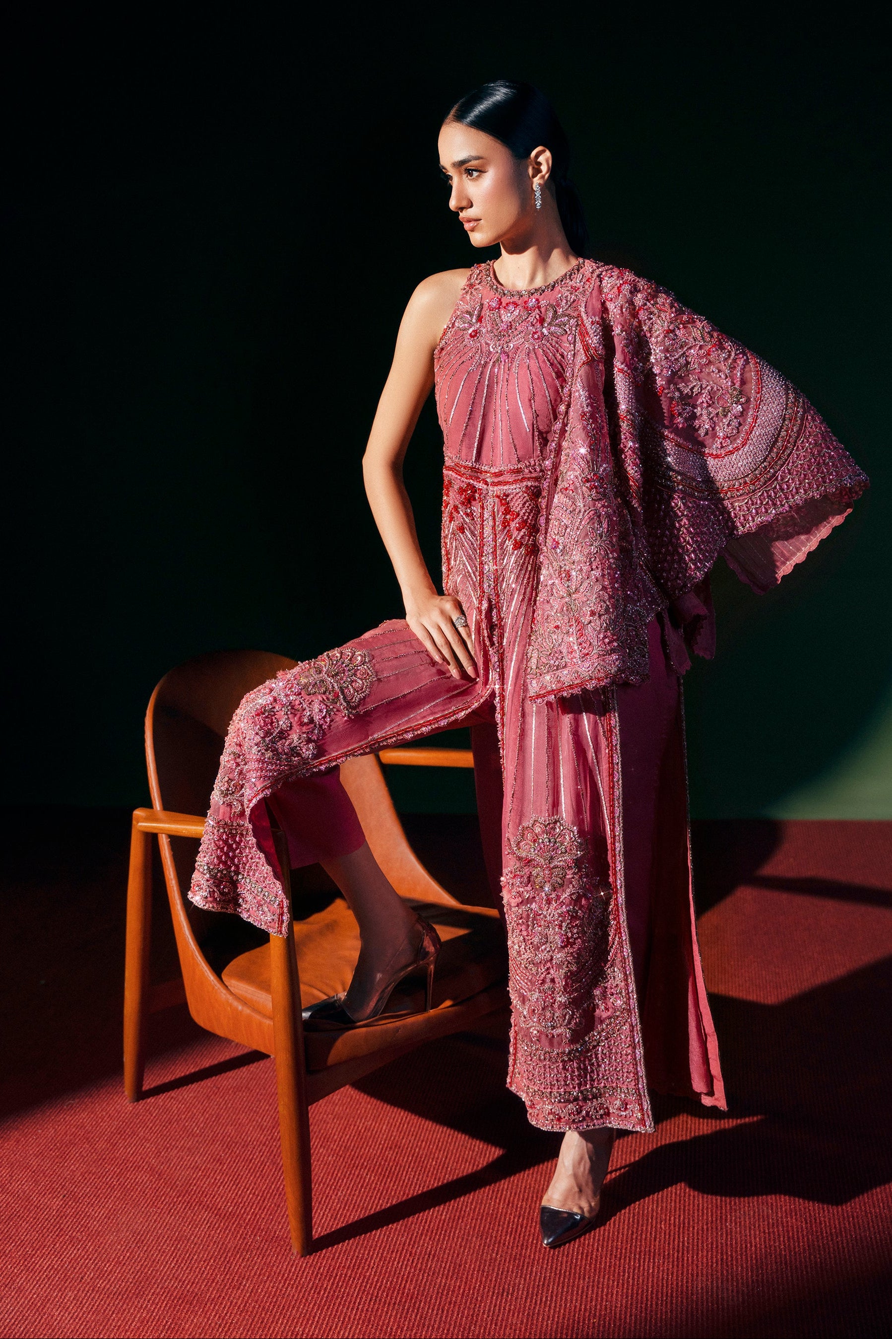 designer women’s 3-piece embroidered jacket outfit detail-1