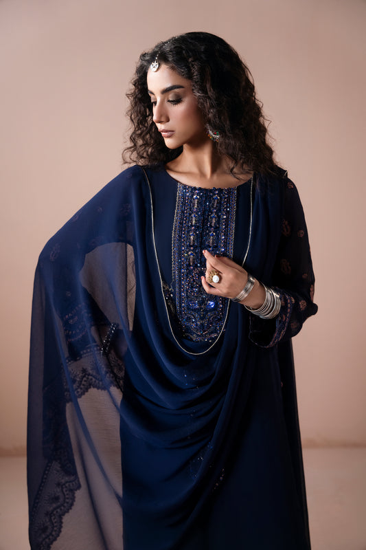 Gulmeena (Long shirt 3 piece)